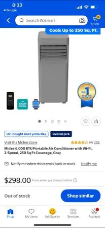 BRAND NEW MIDEA--3 IN 1--PORTABLE AIR CONDITIONER