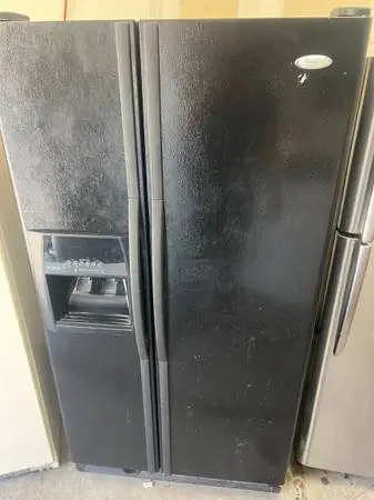 Whirlpool black side by side refrigerator