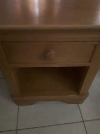 Solid wood side table