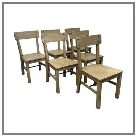 Pottery Barn Benchwright Dining Chairs, Set Of Six
