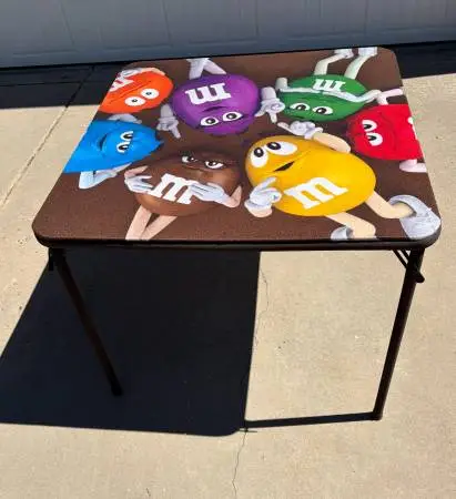 M&Ms Folding Card Table 36 x 36