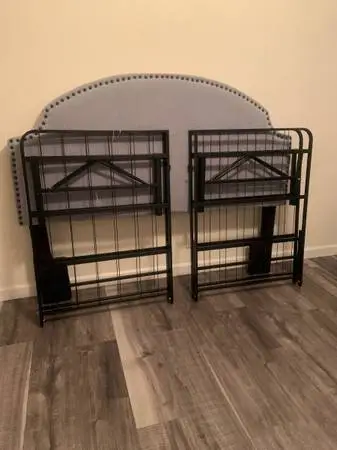 Queen bed frame and headboard - you pick up