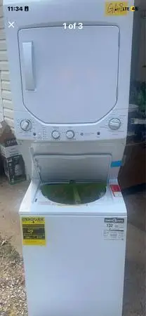 Frigidaire GAS Stacked  Washer Dryer set LP Convertible