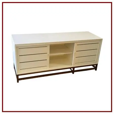 Crate & Barrel Clapboard Media Console, White