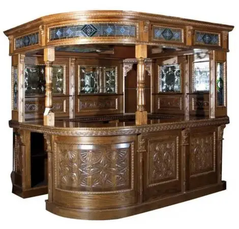 PUB BAR - WESTMINISTER Carved Oak Bar