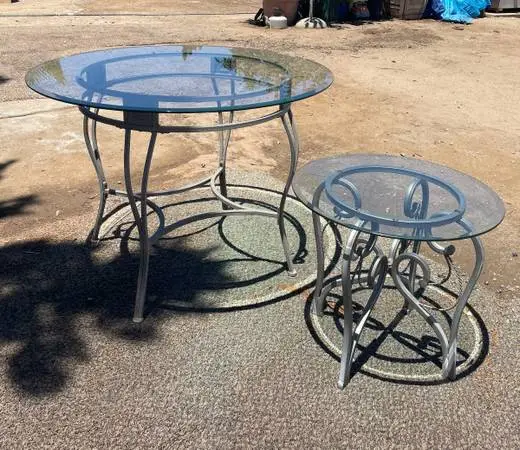 Set of glass table