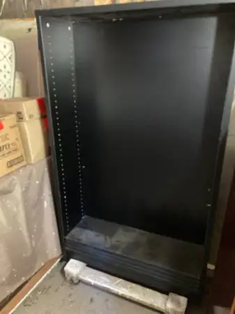 Solid wood black shelves