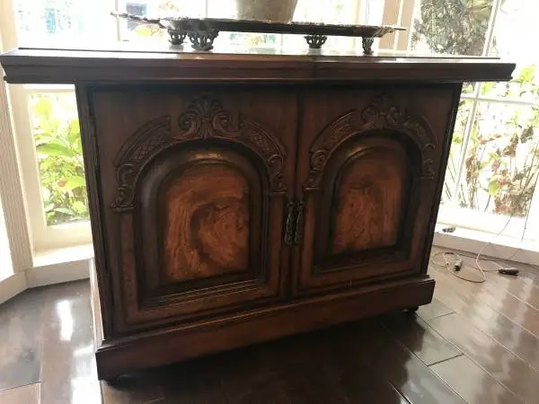 Beautiful carved wood buffet server