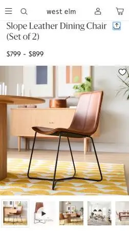 West Elm dinning table chairs and bench
