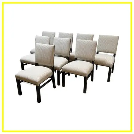 Ethan Allen Sebago Dining Side Chairs, Set Of Eight