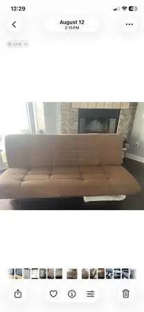 Brown futon