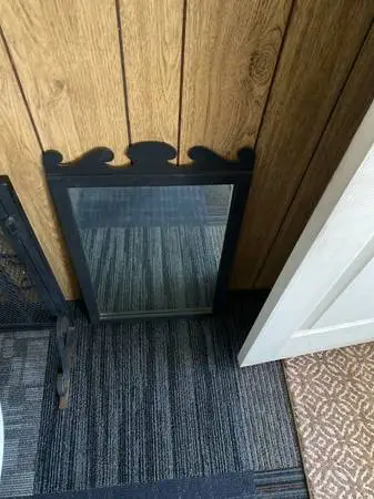 Matte Black Mirror Wood