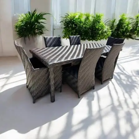 New 7pc outdoor patio furniture dining set