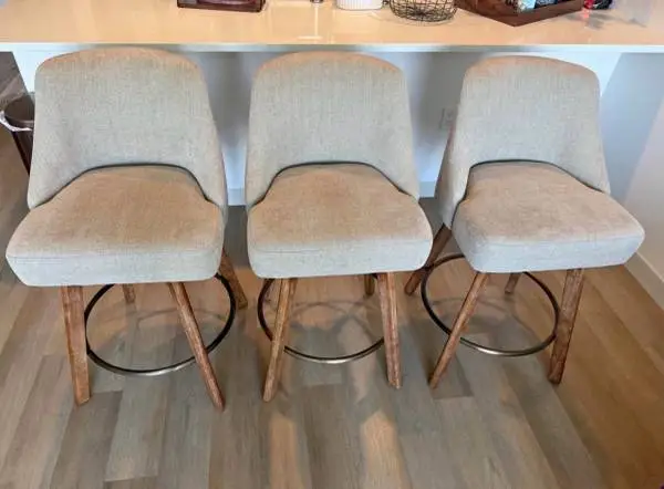 Set of 3 Swivel Bar Stools