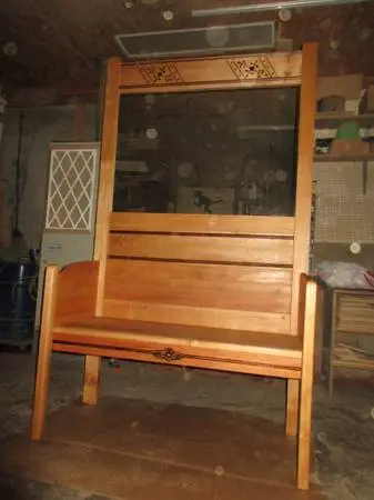 new handmade entry bench/ hall tree