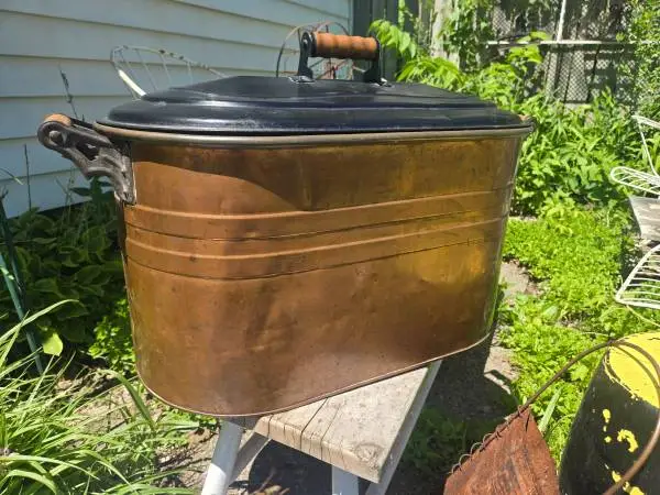Antique Copper Boiler with Lid