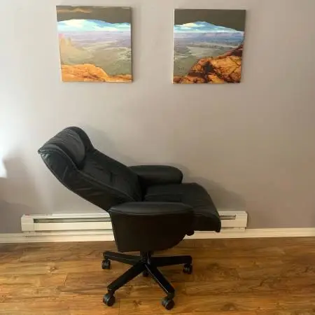 IMG Comfort Norway leather office chair reclining Black