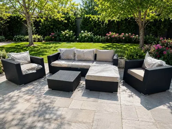 New outdoor patio furniture seating set Sunbrella