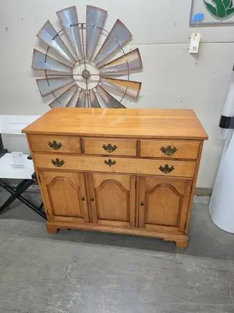 Four Drawer Maple Wood Server Sideboard Buffet #532-6