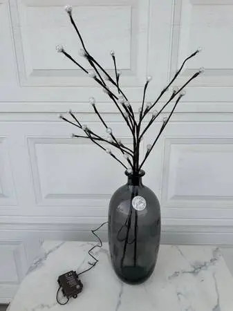 Vase with electric lights