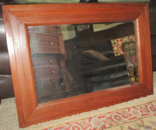 Solid Oak Frame with Beveled Mirror