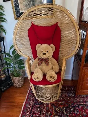 Beautiful vintage peacock chair for sale this is a stunning statement piece from