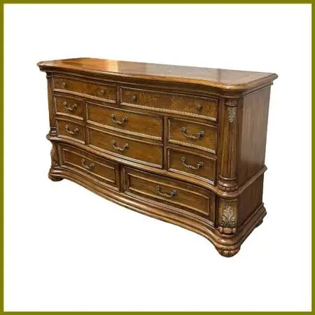 Traditional Carved Wood Dresser