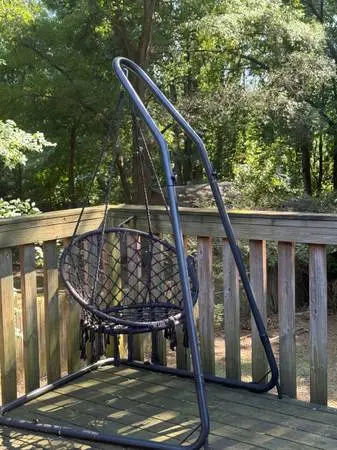 Outdoor Hanging Egg Chair with Stand