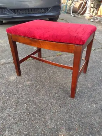 Mid century vanity bench