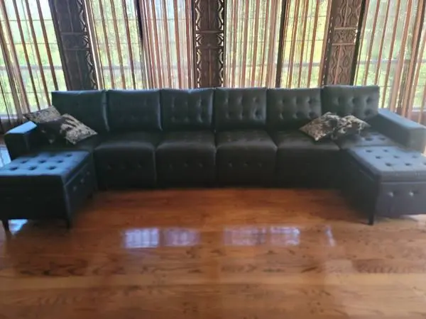 Extra Long Leather Sofa / Couch