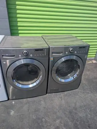 Lg stainless steel washer dryer set