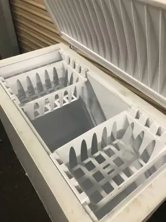 Medium size Frigidaire 9 cubic ft chest freezer, 41 inches wide