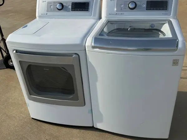 LG top loader washer and LG dryer electric extra large load capacity