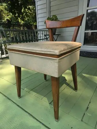 Mid Century Modern Sewing Storage Chair