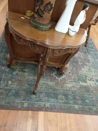 Small Vintage Half Circle End Table
