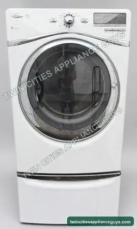 Whirlpool Duet Steam 7.4 Cu Ft Electric Dryer with Pedestal — White — $200