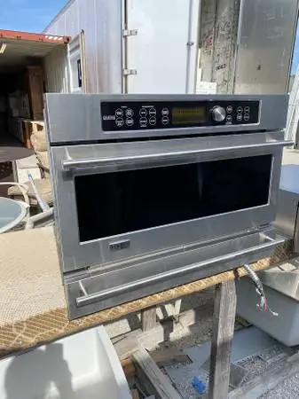 SS GE Monogram Electric Advantium Wall Oven Model #ZSC2201NWW02 Used