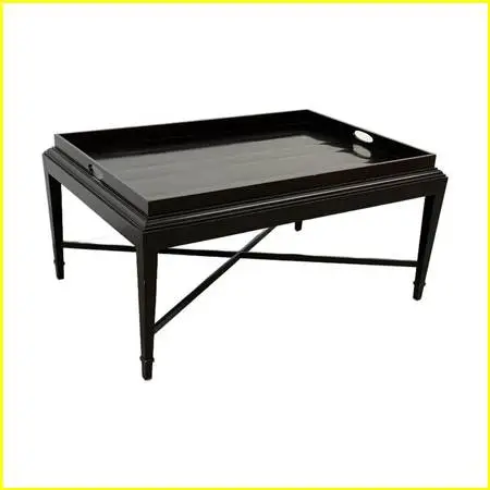 Barbara Barry For Baker Furniture Mahogany Tray-top Coffee Table