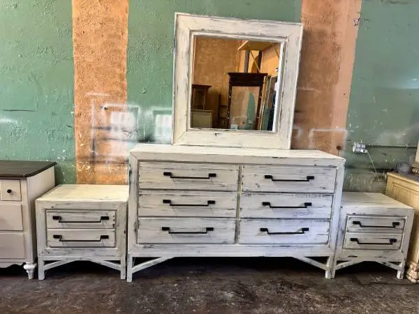 Dresser Mirror and 2 nightstands
