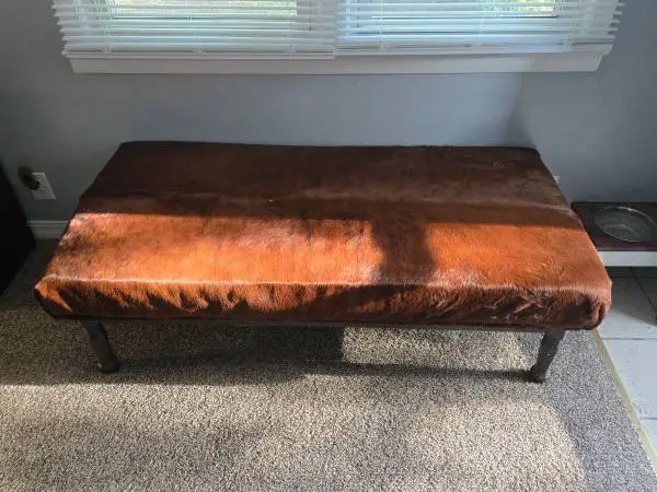 Cowhide bench/table