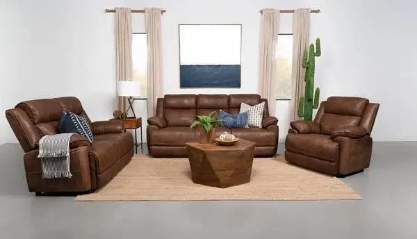 New leather living room furniture set