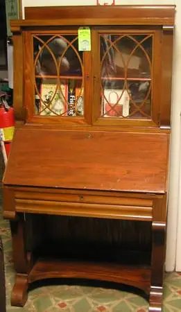 Antique 1930s Secretary Bookcase and Storage Cabinet