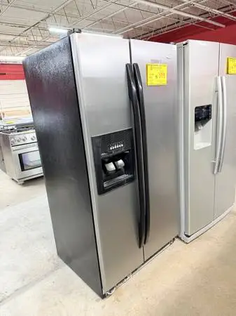 STAINLESS STEEL PRE OWNED, SIDE BY SIDE FRIDGE