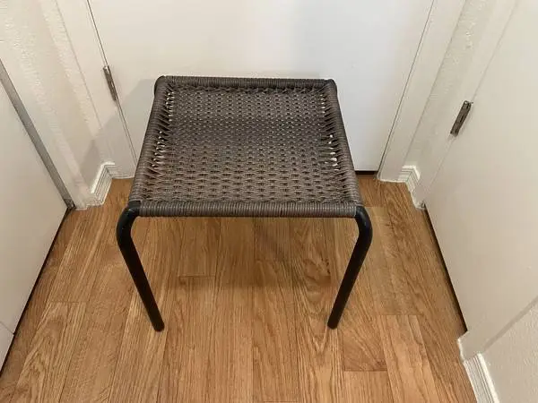 INDOOR/OUTDOOR RATAN & METAL OTTOMAN