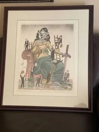 BEAUTIFUL HAND PAINTED ETCHING by CURT FRANKENSTEIN