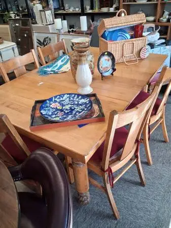 Antique table and chairs