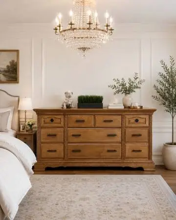 White oak dresser, solid wood