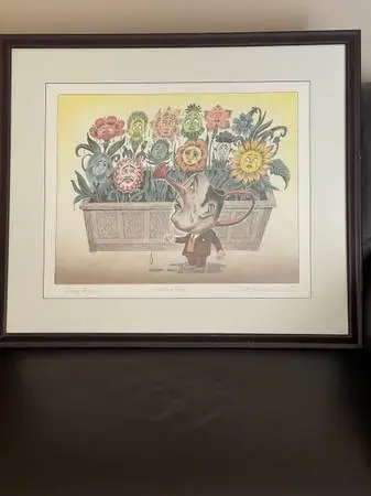 HAND PAINTED ETCHING by CURT FRANKENSTEIN ( Closing Arguments )