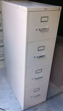 HON,4-Drawer,Dark Putty,Letter File Cabinet,Xtra Deep,Rails,Lock-Key