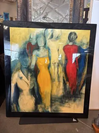 Begegnung By Marianne Korbien-Braun Lacquered Art- 44X49